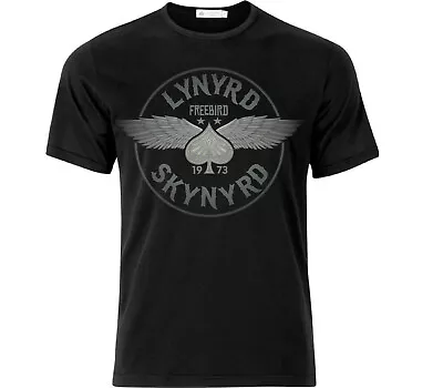 Buy Lynyrd Skynyrd FreeBird 73 Inspired Fade Effect T Shirt Black • 18.49£