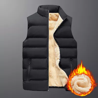 Buy Mens Sleeveless  GILETS Body Warmer Puffer Quilted Padded Bomber Jackets Vest • 21.55£