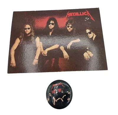 Buy Vintage METALLICA Original Pin Button Unused Postcard Lot Music Merch Metal  • 18.99£