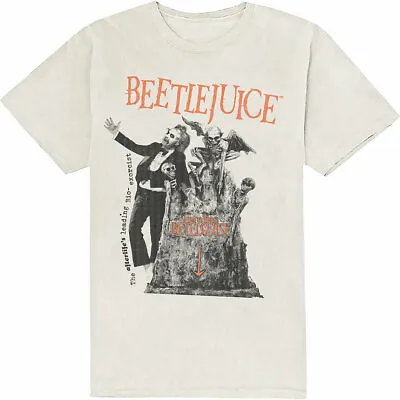 Buy Beetlejuice: 'Here Lies Beetlejuice' T-Shirt *New And Official* *Tim Burton* • 14.99£