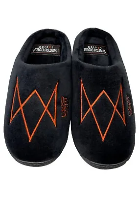Buy Watch Dogs Legion Ded Sec Mens Comfy Padded Mule Gaming Slippers Uk Size 8-10 • 9.45£