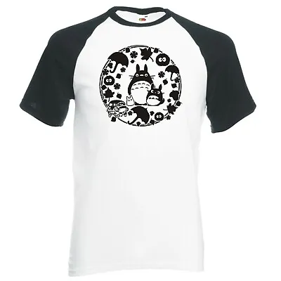 Buy Inspired By My Neighbor Totoro  Sphere Logo  Anime Raglan Baseball T-shirt • 14.99£