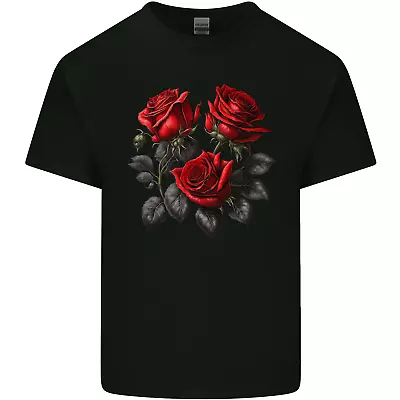 Buy 3 Red Roses Gothic Goth Mens Cotton T-Shirt Tee Top • 10.75£