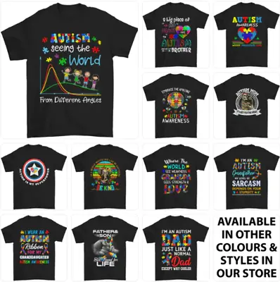Buy Autism T-Shirt Mens Autistic Tshirt Tee Top 2 • 8.99£