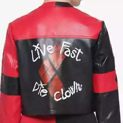 Buy DC Comics Suicide Squad Harley Quinn M Live Fast Die Clown Girls Jacket Cosplay • 113.39£