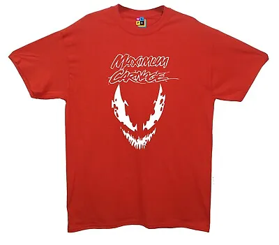 Buy Maximum Carnage Venom/Spiderman Printed T-Shirt (Spiderman / Venom Inspired) • 13.50£