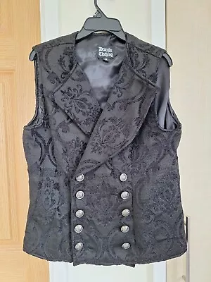 Buy Dracula Clothing Black Paisley Cotton Waistcoat Size M. Steampunk. Goth. • 29.99£