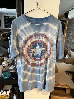 Buy Marvel Avengers Captain America T-Shirt Men’s Large Vgc Official Tie-Dye • 9.99£