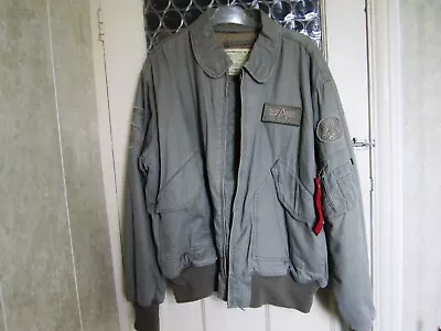 Buy RARE Alpha Industries - Re-issue Of 1959 CWU 45 Flight Jacket  Size XL- In VGC • 79.99£
