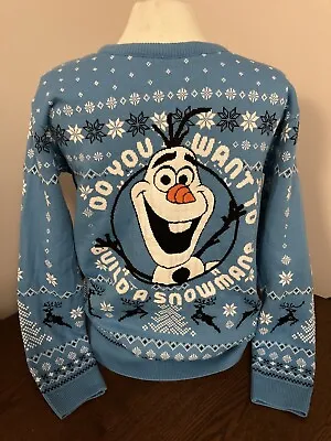 Buy Large 36  Chest Frozen Olaf Christmas Xmas Jumper / Sweater - Disney • 29.99£