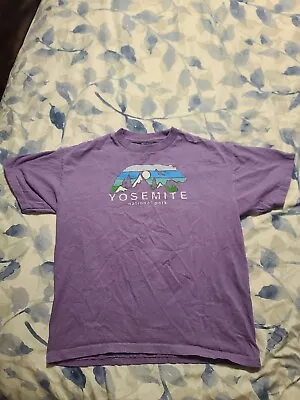 Buy Yosemite National Park T Shirt Kids Size 14/16 Purple • 7.10£