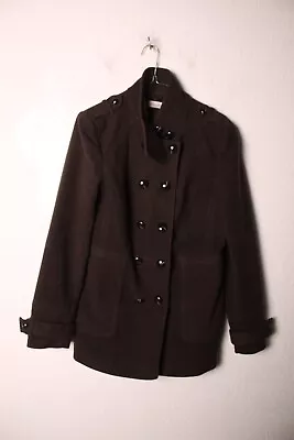 Buy Ariston Womens Pea Coat Jacket - Brown - Size 14 (Y-p5) • 5.35£