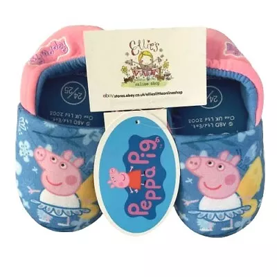 Buy Slippers Peppa Pig Girls Nightwear Shoes Kids Childrens Fairy Butterfly Gift • 7.99£