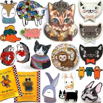 Buy ANIMAL BROOCH & LAPEL PIN Enamel Embroidered Fabric Party Costume Jewellery Gift • 2.50£