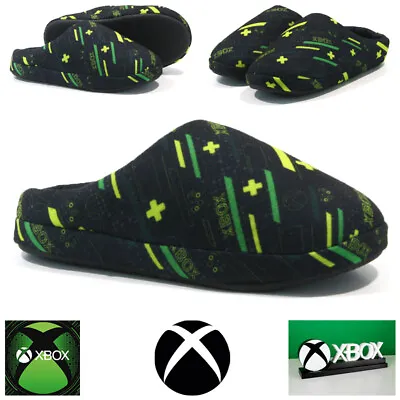 Buy Boys Infants Xbox Slippers Gaming Warm Mules Soft Cosy Fleece Novelty Shoes Size • 11.95£