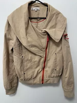 Buy Yaya Vintage 00s Y2K Female Beige 100 % Cotton Bomber Long Sleeve Jacket Size L • 5.99£