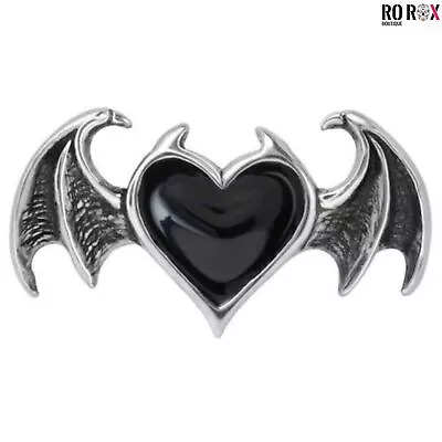 Buy Alchemy England Blacksoul Bat Wing Ring Goth Heart Alternative Jewellery • 15.30£