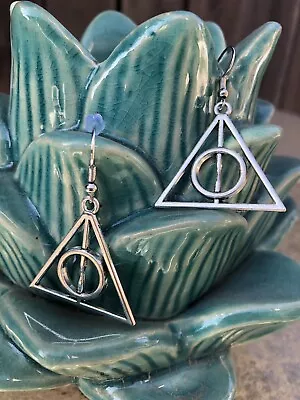 Buy Harry Potter Earrings Alloy Hogwarts Deathly Hallows Women's Jewelry • 9.42£