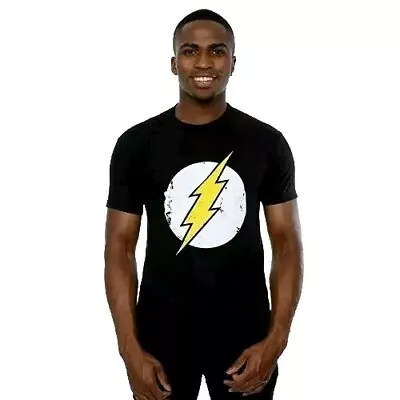 Buy Black Flash Distressed T-Shirt (M) Official DC Comics Sheldon Big Bang Theory  • 7.99£