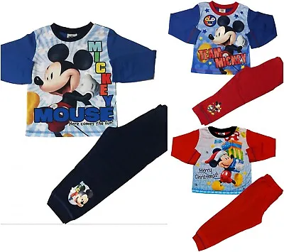 Buy Mickey Mouse Pyjamas Disney Pjs Ages 18 Months To 4 Years • 6.95£