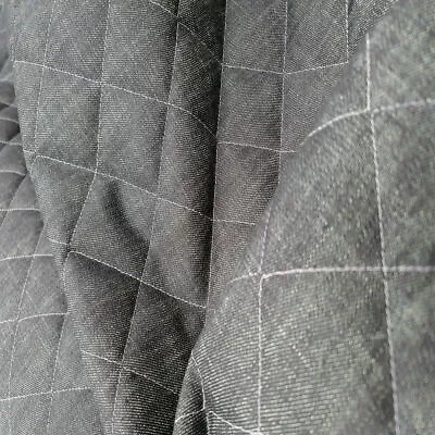 Buy Quilted Denim Fabric 8oz Contrast Stitch Sold By The Metre 3 COLOURS UK SELLER  • 2.49£