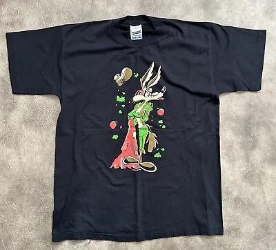 Buy Vintage 1998 Wile E Coyote T Shirt Warner Bros Screen Stars Single Stitch 90s • 24.99£