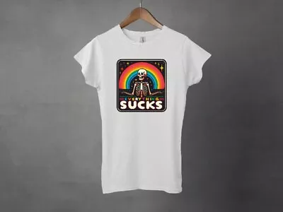 Buy Everything Sucks Ladies Fitted T Shirt Sizes SMALL-2XL • 12.49£