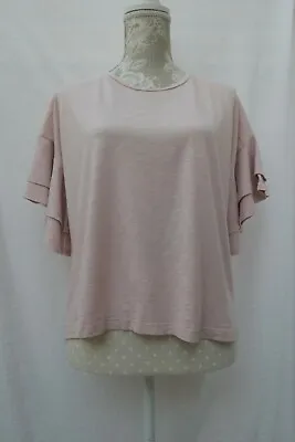 Buy New Look Ladies Pink Short Sleeve Cropped Top / T-Shirt, Size 14 • 4.50£