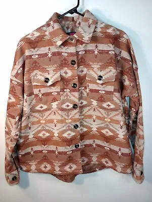 Buy NWOT Rock And Roll Denim Shacket Shirt Jacket Boxy Western Size Medium • 22.80£