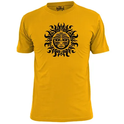 Buy Mens Tribal Sun Face T Shirt Native Maori Tattoo • 9.99£