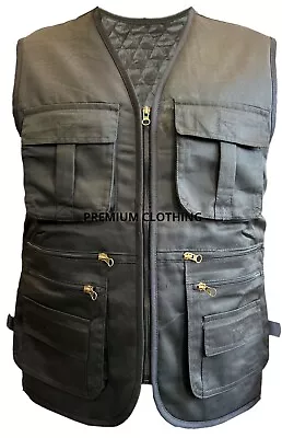 Buy Mens THICK Sleeveless Gilet Quilted Jackets Body Warmer Multi Pocket Fishing • 14.99£
