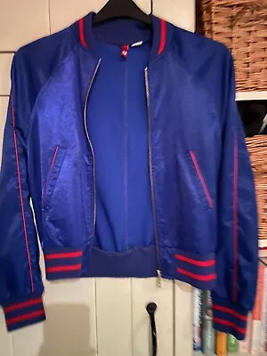 Buy 90’s Style Oversized Varsity Baseball Bomber Jacket.  H&M.  Sz 10 Electric Blue • 13£