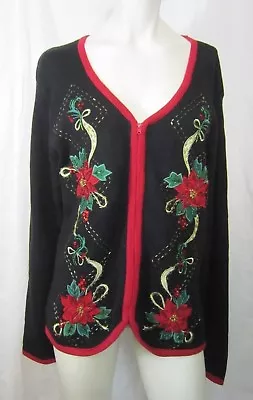 Buy Authentic Heirloom Collectibles Christmas Ugly Cardigan Sweater Sz Lrg Vic-thor1 • 28.34£