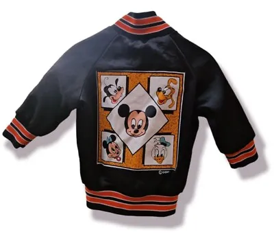 Buy Vintage Chalk Line 1984 DISNEY BABIES Mickey Mouse Satin Bomber Jacket 18 Months • 29.95£