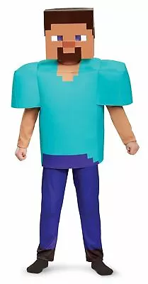 Buy Deluxe Licenced Kids Steve Minecraft Fancy Dress Costume Boys Mojang Game Outfit • 44.99£