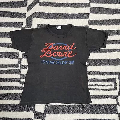 Buy Original 70s Vintage 1978 David Bowie World Tour T Shirt Band Retro • 150£