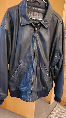 Buy Vintage Timberland Cowhide Leather Black Heavy Duty Full Zip Jacket Mens M • 85£