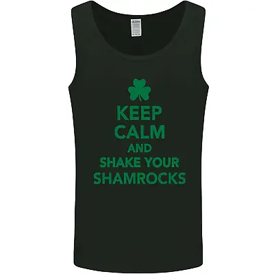 Buy Keep Calm & Shamrocks St Patricks Day Mens Vest Tank Top • 10.49£