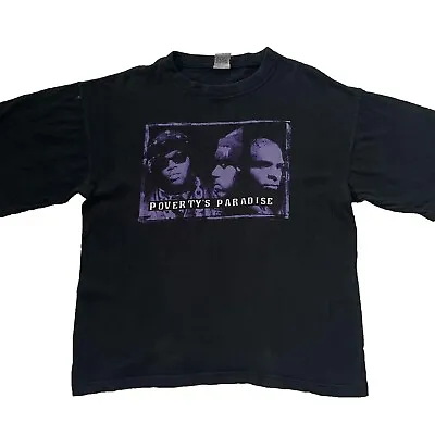 Buy Vintage Naughty By Nature Povertys Paradise 1995 T Shirt Size XL Rap Tee RARE • 263.33£
