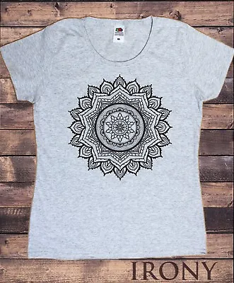 Buy Women's T-Shirt  Ethnic Mandala Circle Line Art Graphics Print TS1545 • 13.99£