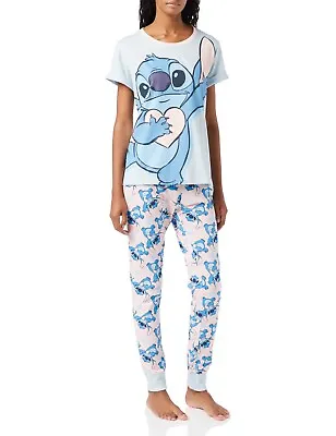 Buy Disney Lilo And Stitch Womens Pyjamas, Ladies Cotton Pjs, Sizes UK 8 To 22 • 17.95£