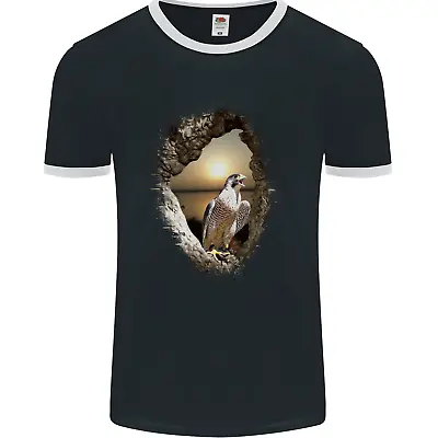Buy Peregrine Falcon Birds Of Prey Mens Ringer T-Shirt FotL • 11.99£