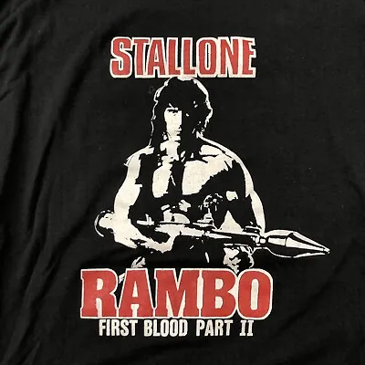 Buy RAMBO 1985 Sleeveless T-shirt Vintage Stallone Promo First Blood Part II • 57.91£