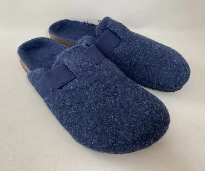 Buy M&S Men’s S Mule Blue Felt Slippers Wool Size 9 (label 10 - Fit IsSize 9) • 15.99£
