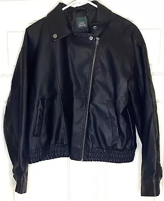 Buy Wild Fable™ Women's Faux Leather Moto Jacket Black Medium • 22.73£