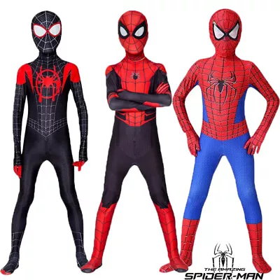 Buy Children Spiderman Costume Boys Super Hero Fancy Dress Myers Cosplay Clothes UK • 10.99£