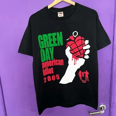 Buy Green Day American Idiot Tour 2005 Graphic Band T-Shirt Medium North America Leg • 32£