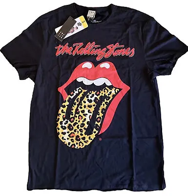 Buy Women’s-  The Rolling Stones Leopard Voodoo Lounge T Shirt By Amplified Size S • 10.95£