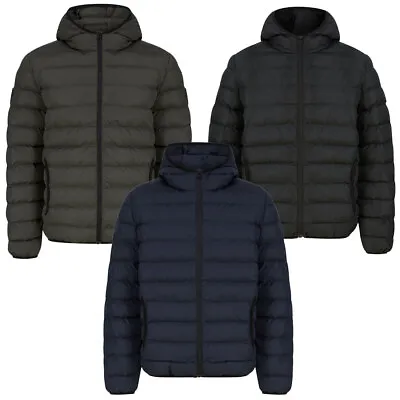 Buy Tokyo Laundry Puffer Jacket Men's Hooded Quilted Padded Warm Winter Coat Plain • 31.99£