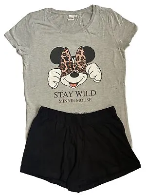 Buy Minnie Mouse Shorts Ladies Womens Cotton Pyjamas Set Nightwear Nighties Shorty • 7.99£